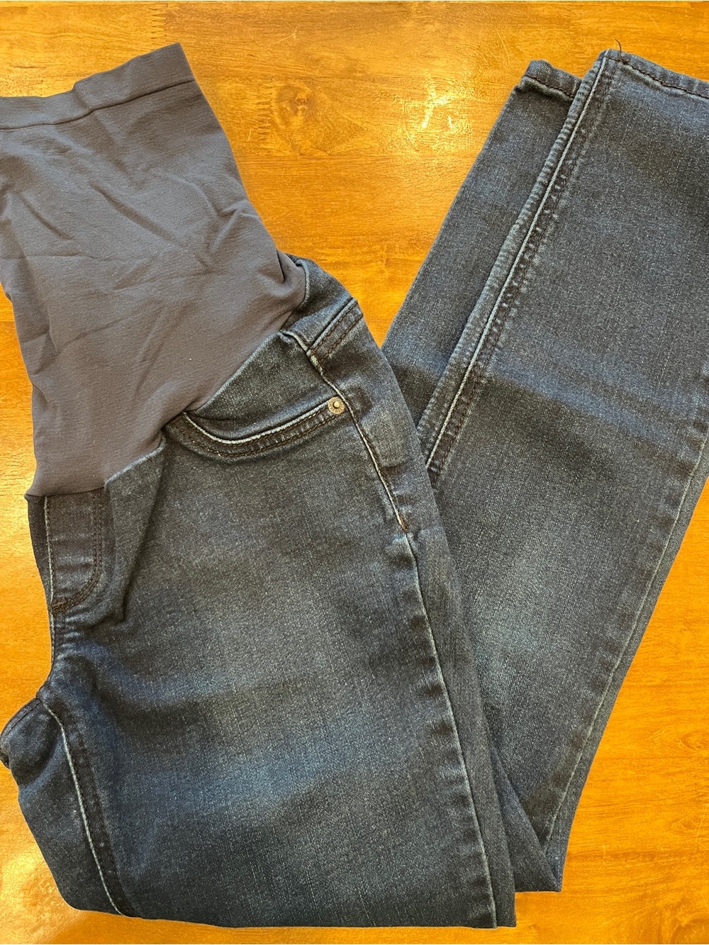 Indigo Blue Maternity Jean Leggings Petite Small